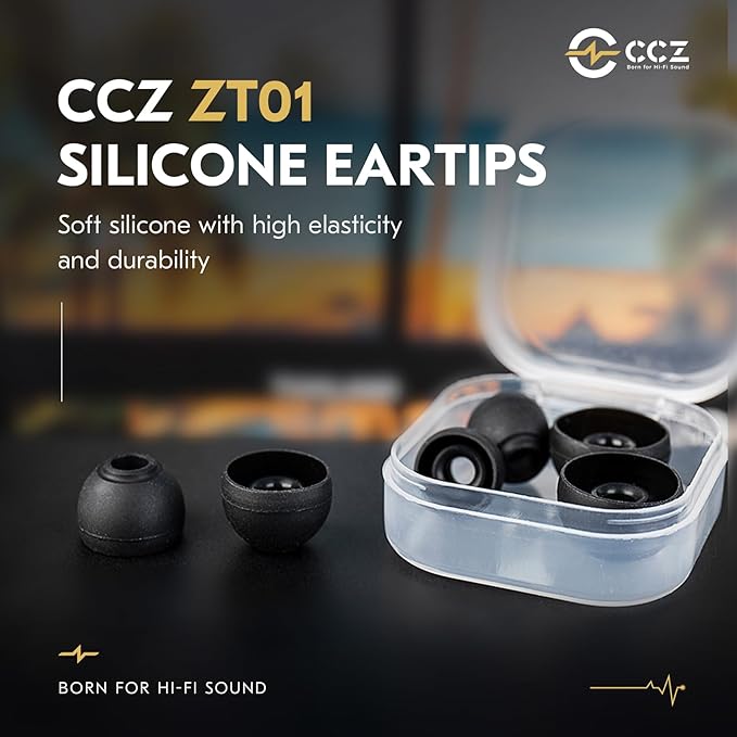 3 Pairs CCZ ZT01 Silicone Eartips,KINBOOFI Soft Silicone IEM Eartips Earbuds,Ddurability Replacement Earbud Tips for KZ ZST ZS10 PRO ZS10 PRO X AS10 ZSN PRO X ZSN PRO ZS10 PRO2 TANGZU WAN'ER(4559)