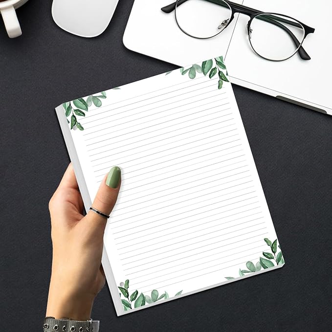 A4 Lined Refill Paper, 3-Hole Punched Ruled Filler Paper, 100Sheets / 200Pages Loose-Leaf Line Paper, 100gsm White Paper, 8.5'' x 11'', Leaf