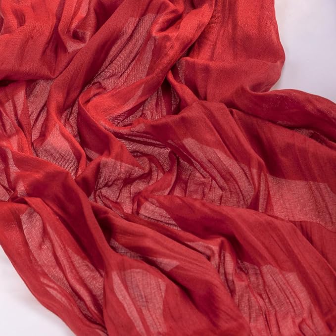 MLMC 3 Pack Red Table Runner Boho Rustic Gauze Cheesecloth Table Runner Cheese Cloth Centerpiece Decor 35x120 Inches for Wedding Winter Reception Christmas Valentine's Day Decor