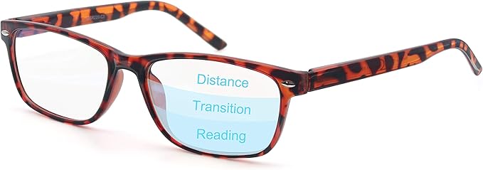 MODFANS Progressive Multifocus 2.0 Reading Glasses,Blue Light Blocking Glasses,Anti-Glare,Anti-Eye Fatigue,UV Protection for Computer/TV/Tablet/Phone,Readers with Comfort Sping Hinge