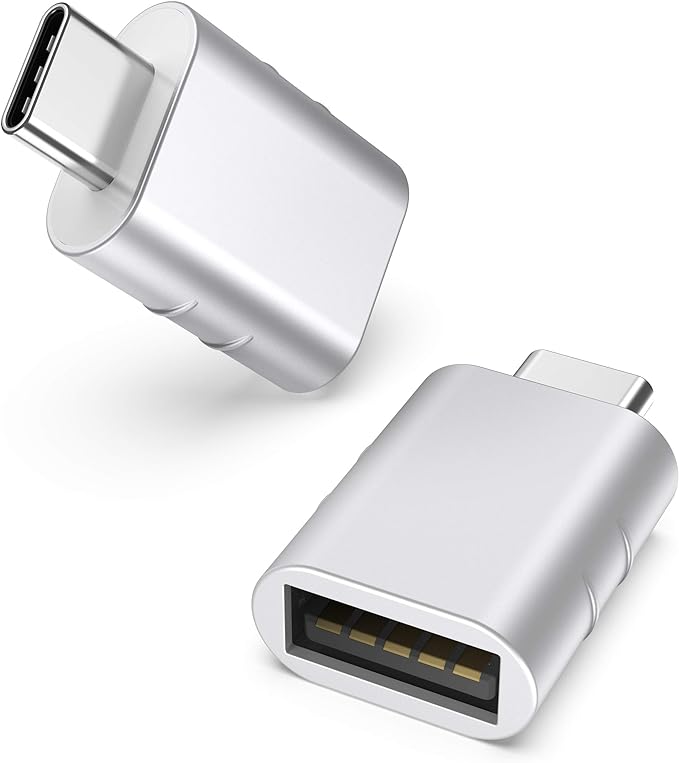 Syntech USB C to USB Adapter(2 Pack), USB-C Male to USB 3.0 Female Adapter Compatible with iPhone 17 Pro Max MacBook Pro Air 2024 iPad mini Pro Surface Pro and Other Type C or Thunderbolt 4/3 Devices