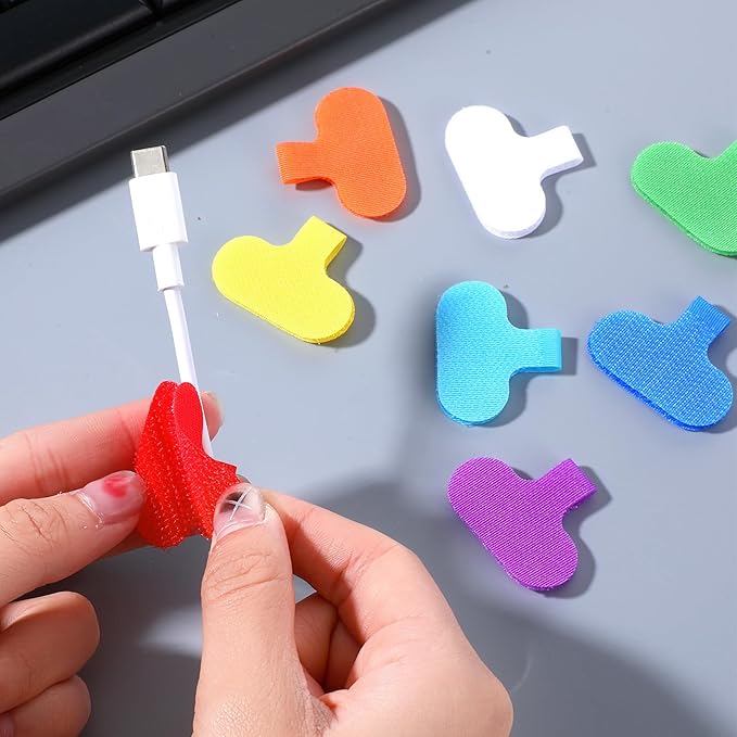 40 Pcs Cable Labels Tags Multi Color Durable Cable Labels With Writable Surface, Waterproof Wire Labels For Electronics Organization Multi-Color Write On Cord Label, 2.44" X 1.49" Cord Tags (8 Colors)