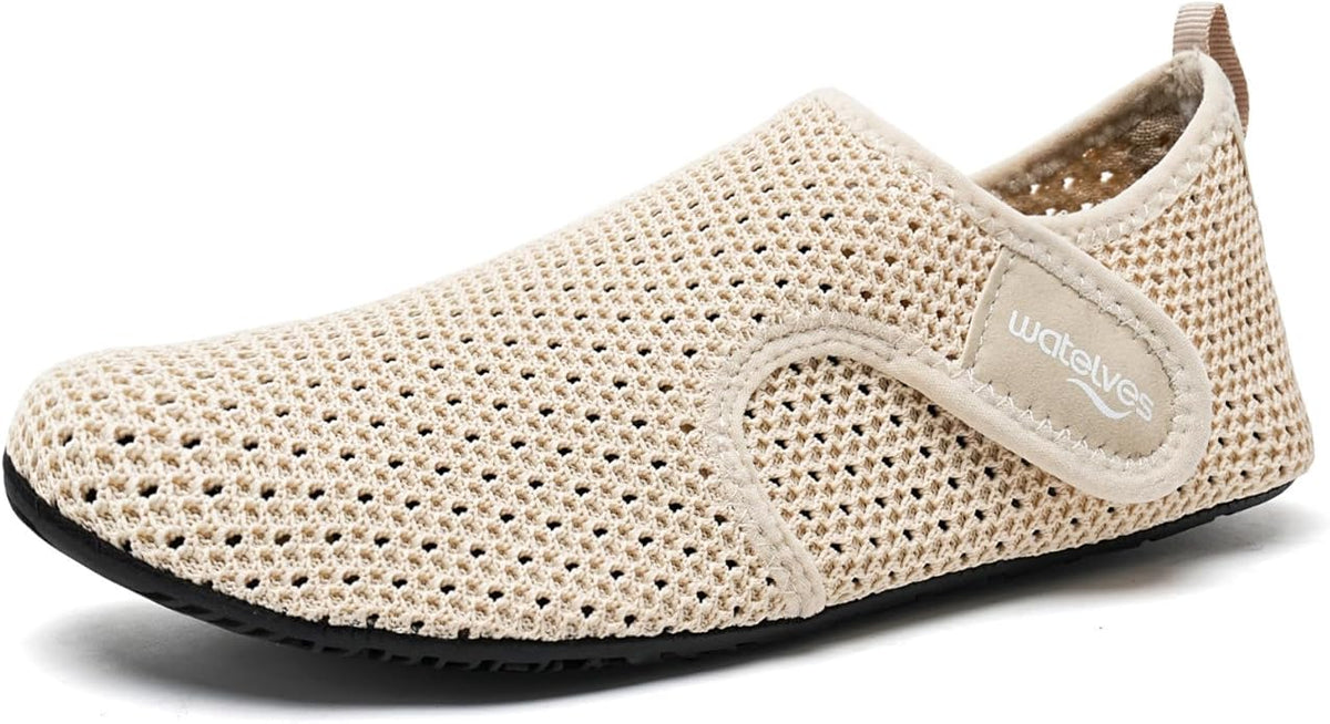 WateLves Water Shoes for Women Men Swim Beach Aqua Socks Quick Dry Barefoot House Slippers Travel Shoes with Adjustable Magic Tape for Pool Diving Boating Yoga Surf