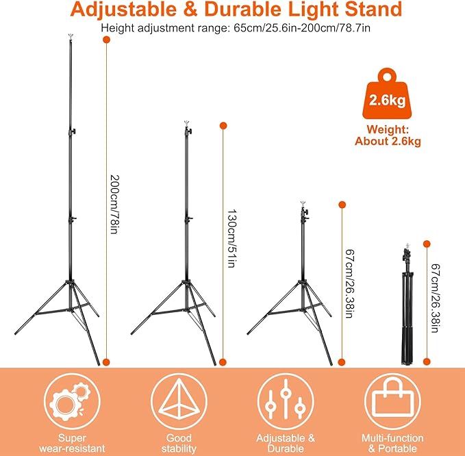 iMounTEK Photo Video Studio 6.56ft x 9.84ft Backdrop Stand Photographic Studio Adjustable Photo Backdrop Stand Kits with a Carrying Bag Photo Backdrop Stand for Parties/Birthday/Wedding