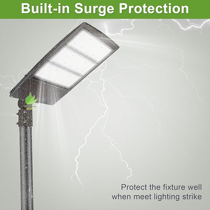 450W LED Parking Lot Lights, LED Street Area Lights, 20KV Surge Protector, 1-10V Dimmable, 1000-1500W MH Equiv LED Shoebox Lights, 63,000LM 5000K 100-277V DLC UL Certified
