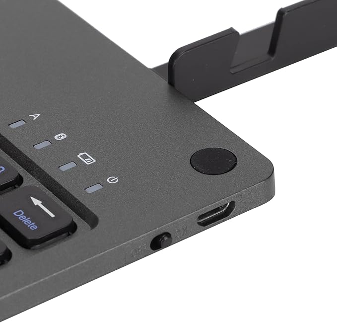 Vvikizy Foldable Laptop Keyboard, Portable Wireless BT Keyboard with 140mAh Battery and Phone Holder, for iOS Tablets Laptops