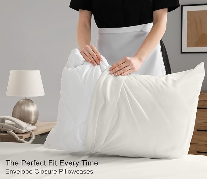 RUVANTI 100% Cotton California King Sheet Sets, 4 Pieces, Soft & Breathable Percale Weave Bedding, Deep Pocket 14", Hotel Standard, Crisp Cool Feel & Durable, Perfect Dyed Sheets, Ivory