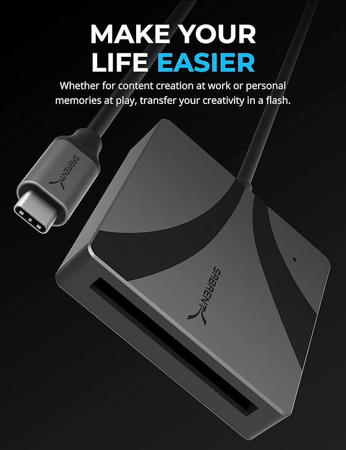 SABRENT USB Type C CFast 2.0 Card Reader [CR-CF20]