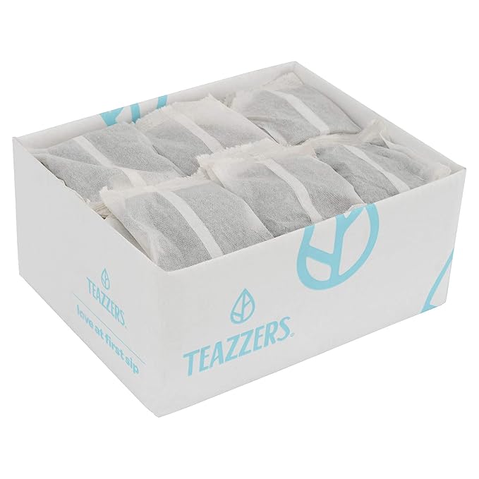 Teazzers Premium All-Natural Green Tea Bags – Great for Foodservice Commercial Ice Tea Brewers | Unsweetened USA-Made Bulk Green Tea for Restaurants, Cafés & Home Brewing (1 Ounce, 96 Count)