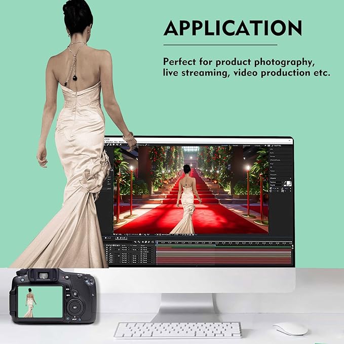Jelly Mint Green Photography Backdrop for Photoshoot, Photo Backdrop Curtain, Perfect Light Green Backdrops for Party Portrait Photoshoots Video Studio 8FTx10FT