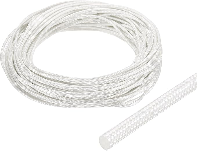 uxcell Insulation Cable Protector,1mm/0.04 Inch-30m/98 Feet High Temp Fiberglass Sleeve White