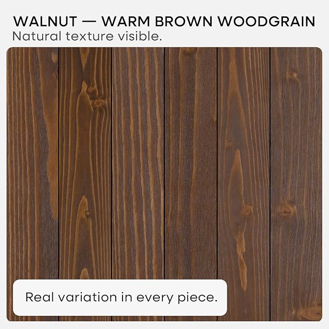 Homeforia Classic Walnut 30 inch Floating Shelf, High End Solid Real Wood Small 30inch Floating Shelves for Wall Mounted, 30in Floating Shelves, Heavy Duty Bracket, 30 X 6.5 X 1.75 inches, Set of 3