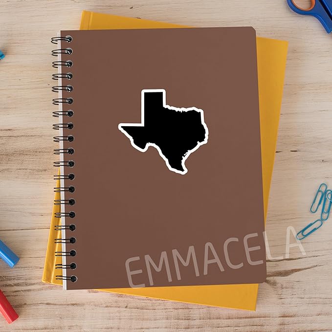 (3PCS) Texas State Map Stickers, US State Stickers - Waterproof Vinyl Decals for Tumblers, Water Bottles, Laptops, Books, Scrapbooks, Great for Texas Lovers 3 x 3 Inch