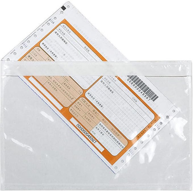 200 Pack 7.5x5.5 Packing List Mailing Envelopes Shipping Envelopes Packing List Clear Adhesive Shipping Label Sleeves Shipping Supplies for Small Businesses