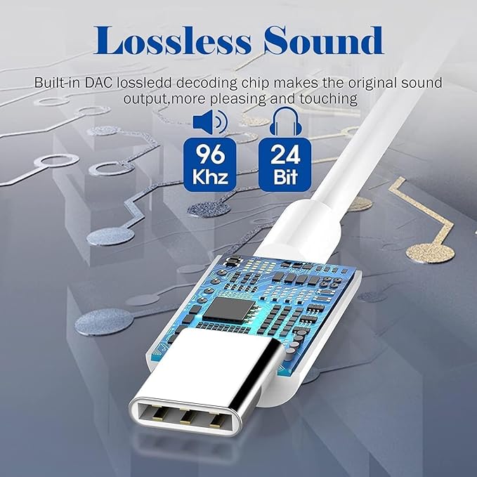 USB C to 3.5mm Headphone Jack Adapter for iPhone17/ iPhone 16/16 Pro/15/15 Pro/Pro Max/Plus, Type C Aux Audio Dongle Cable Cord Compatible with iPad, Samsung Galaxy S23/S23/S22/S21, MacBook（200 Pack）