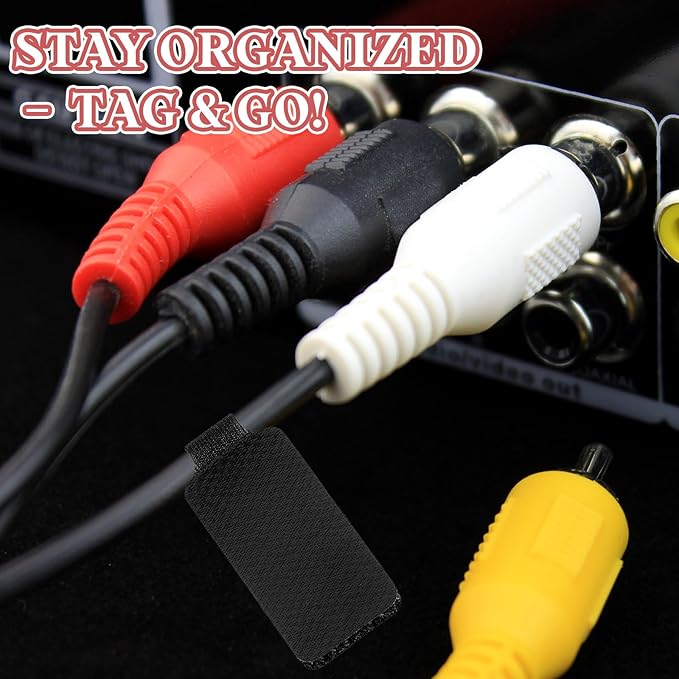PATIKIL 3.5 x 0.8 Inch Cable Labels, 32 Pcs Electronic Cable Identification Tags Nylon Write on Wire Labels Rectangle Cord Tags Labeling for Electronics Management Organization, Yellow