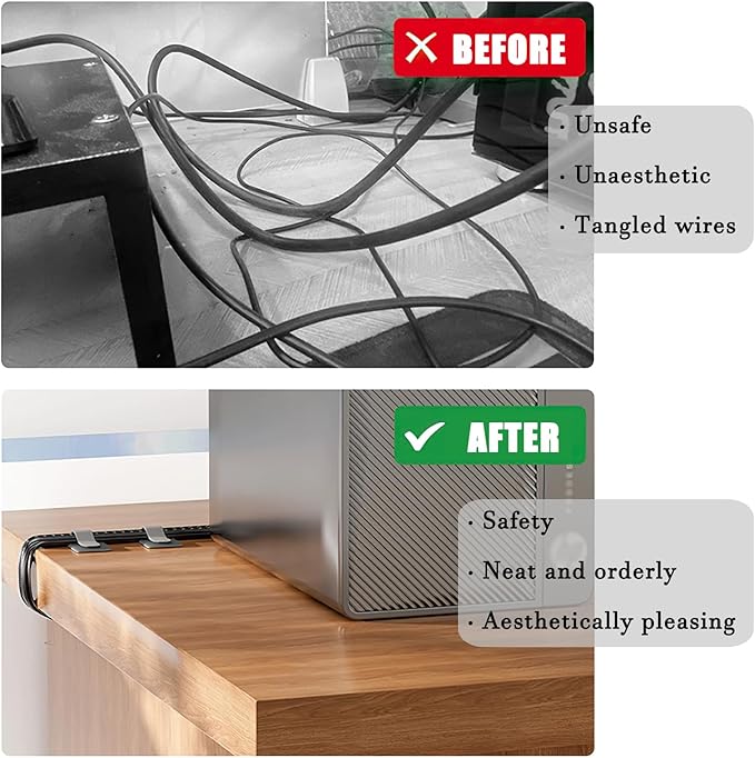80PCS Hook and Loop Cable Straps, Cable Management Under Desk, Self Adhesive Cable Ties, Reusable Wire Organizers for Cords, Adjustable Cord Organizers for Desk, Home Office Essentials, Gray