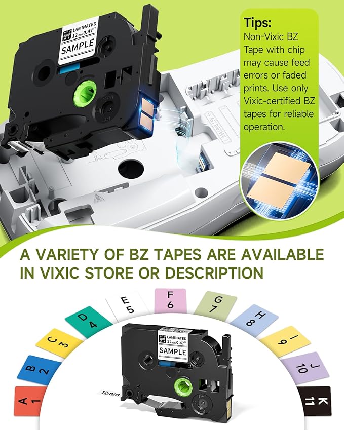 Vixic Label Maker Machine with-Tape, H1100 Handheld Label Maker Waterproof-Labels Portable Labeler Backlit Screen for Home School Office Organization Gifts, Multiple Fonts Symbols Borders Easy to Use