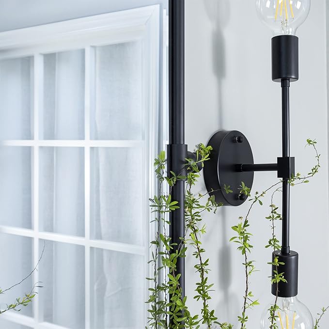 TEHOME Pivot Mirror for Bathroom Matt Black Tilt Beveled Mirror Rectangle Bathroom Mirror Pivoting Metal Framed Vanity Mirrors for Wall, Vertical, Overall 22.91 x 24 inches (Mirrror 19 x 24 inches)