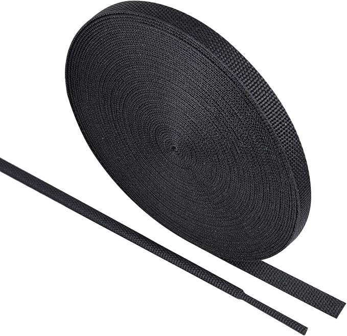 SUNNAREPOON Black 2:1 Ratio Automotive Heat Shrink Braided Sleeving,Wear-Resistant Flat Woven Shrinkable Sleeve Fabric Car Cable Wires Hoses Protection (1/4''-66ft)