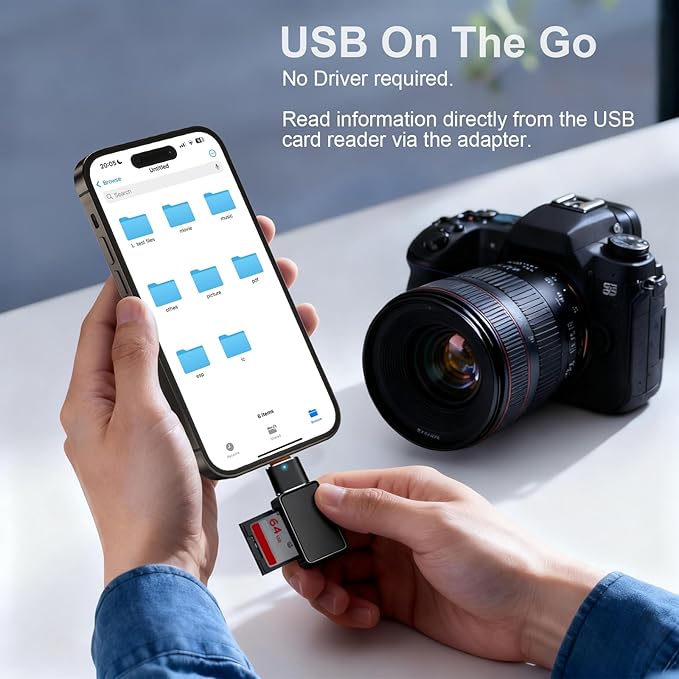 6 Pack USB C to USB Adapter, USB C Male to USB 3.0 Female OTG Adapter for iPhone 17/16/15, Mac, iPad, Samsung Galaxy S24 S25, Notebook, and More Type C Devices, Black