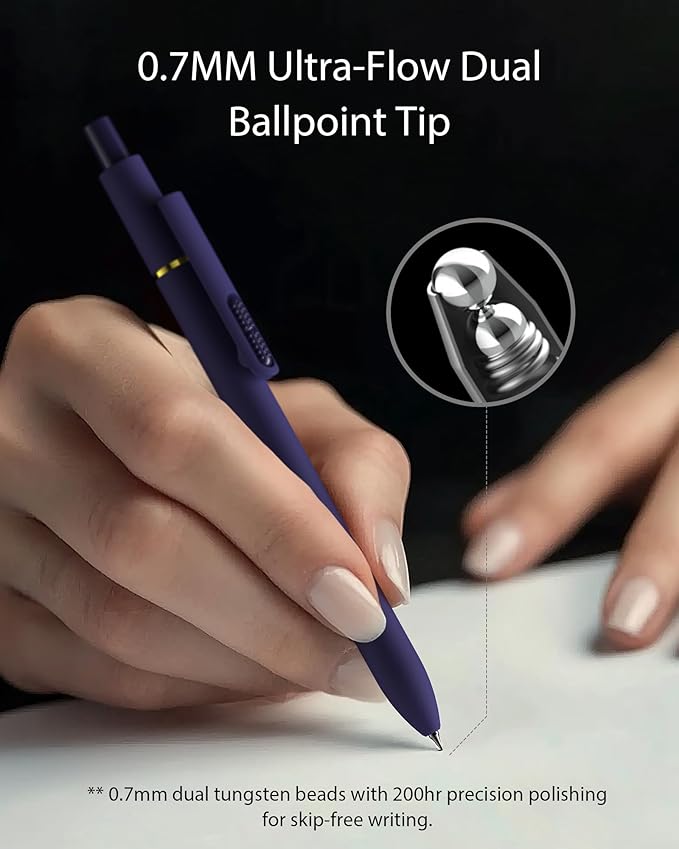 Hiacry 16 Pcs Gel Ink Pens, 0.7mm Fine Point for Smooth Writing Journaling Pens, Black Quick-Dry Long Lasting Fidge Pens, Cute School Office Supplies Gifts for Women (16Pcs Morandi＋Vintage-Black Ink)