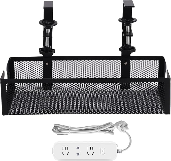 Under Desk Cable Management Tray - Non-Drilling Wire Organizer,Under The Desk Cable Management | for Family Friends Students Adults Men Women Home Indoor Office Study Kitchen