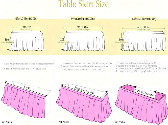 Red White Striped Table Skirt Tulle Circus Table Skirts for Rectangle Table 6ft for Birthday Carnival Circus Party Decorations