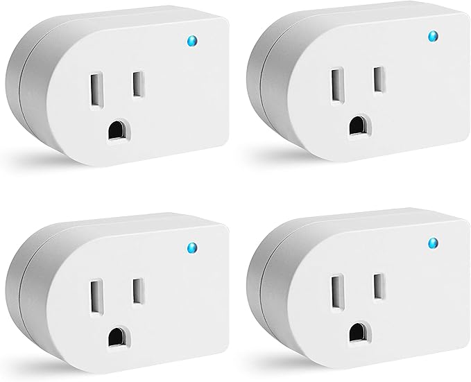 Single Surge Protector Plug, Grounded Outlet Wall Tap Adapter with Indicator Light, 1 Outlet,245J/125V, ETL, White, 4Pack