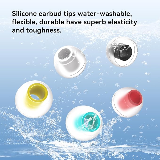 5 Pairs KBEAR 07 Ear Tips, KINBOOFI Silicone KZ ZS10 PROIEM Eartips, Medium Earbuds for KZ ZST ZS10 PRO X AS10 ZSN ZSN ZSN PRO X ZSN PRO ZAR ZS10 PRO X Wired Headphone (White,M/M/M,5Paris)