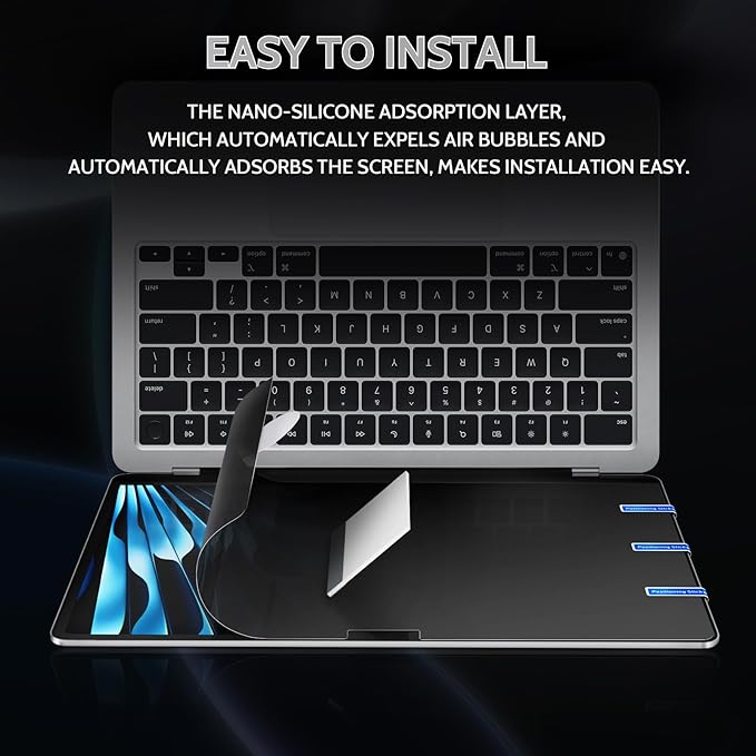Peslv 360° 4 Way Privacy Screen for MacBook Pro 14 Inch (2021-2025, M1, M2, M3, M4, M5), Anti Glare Blue Light Spy Filter Private Cover, Bubble-Free Black Security Protector for Mac Laptop