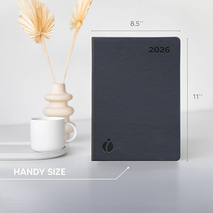 Hourly Academic Planner 2026-2027 – 24-Hour Planner with Weekly & Monthly Time Slots, Hardcover Appointment Book for Students & Professionals, Minimalist Japanese Design, June 2026 - July 2027 (6x8.5)