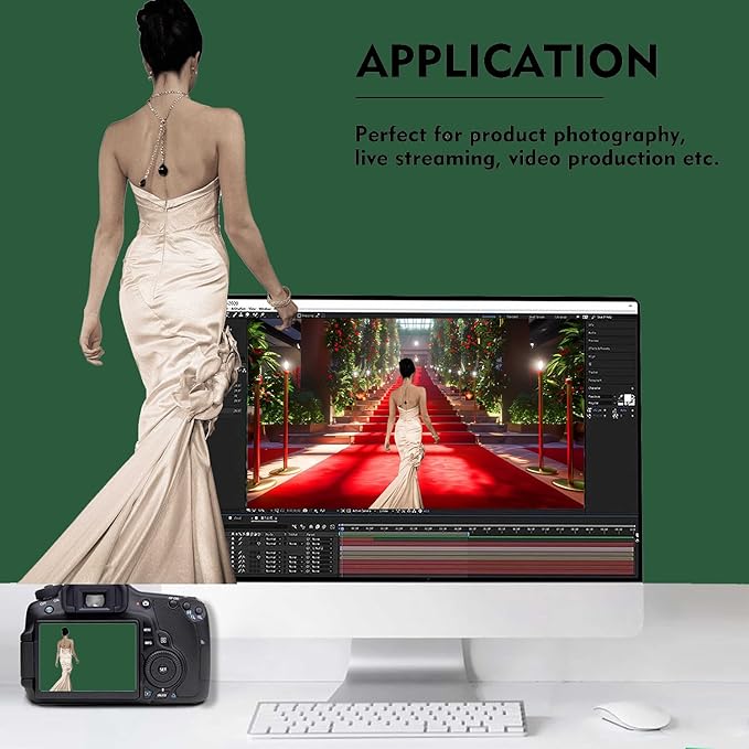 Dark Green Photography Backdrop for Photoshoot, Photo Backdrop Curtain, Perfect Dark Green Backdrops for Party Portrait Photoshoots Video Studio 5FTx7FT