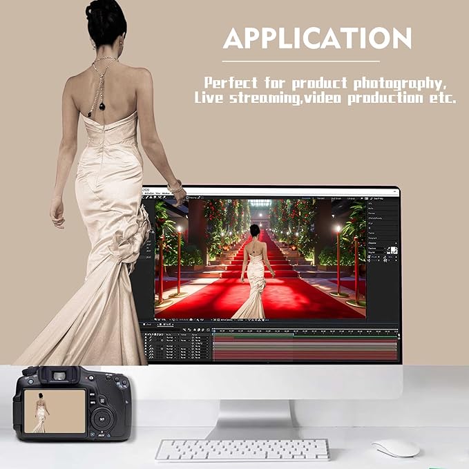Beige Photo Backdrop, Photo Booth Portrait Photography Backdrops, Studio Beige Backdrop for Photoshoot Streaming Video Shooting 10x20ft