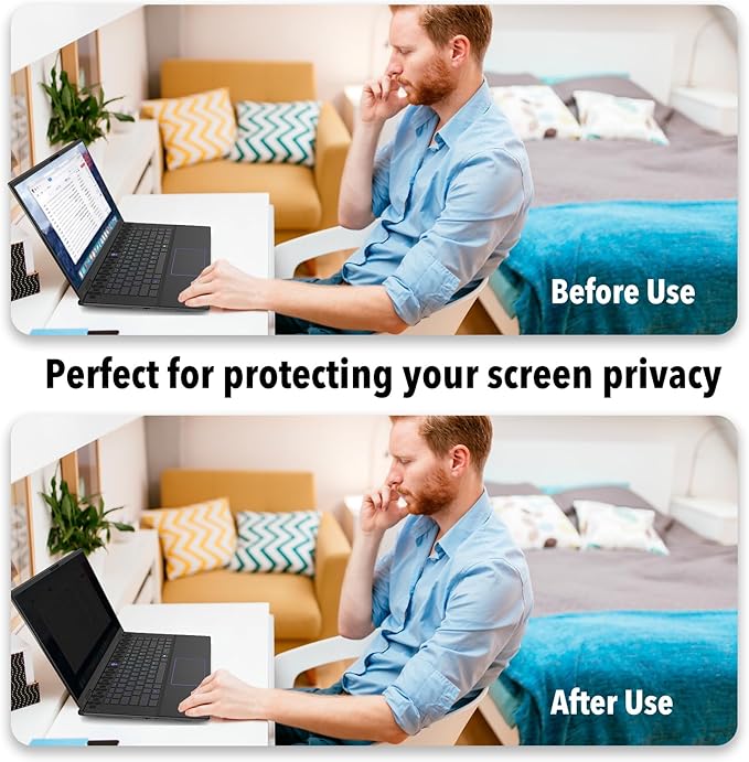 Hoktods 17.3 Inch 16:9 Laptop Privacy Screen Filter, Computer Monitor Privacy Shield, Anti Scratch Anti Spy Anti Glare Blue Light Screen Protector