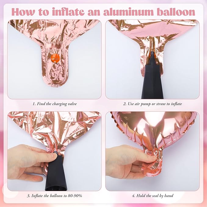 Ouddy Life Rose Gold Bachelorette Party Decorations, Bride to Be Bridal Shower Decoration with Crown Champagnes Diamond Ring Heart Foil Balloons, Veil Sash, Fringe Curtains Engagement Wedding Supply