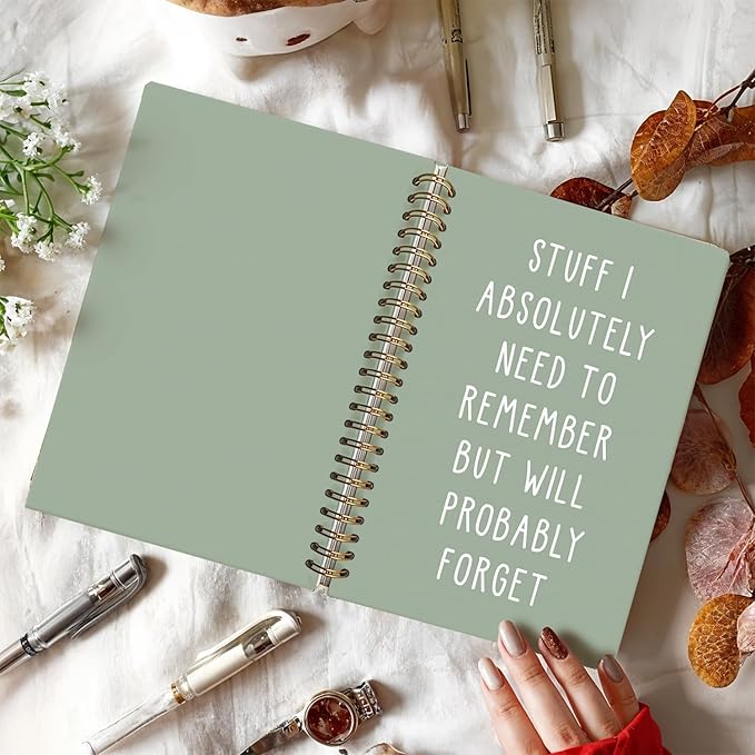 LIANGW Funny Notebooks Journal, Sarcastic Notebooks for Work, Funny Office Gifts for Coworkers, Funny Notebooks for Work, Office Humor Gifts, Black Hardcover Spiral Notebook 5.5x8.3 Inch(green)