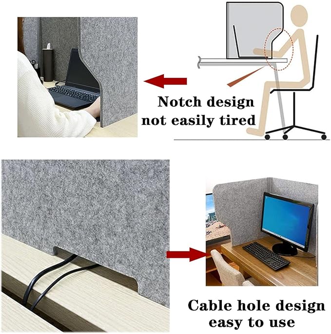 Acoustic Desk Divider Portable Soundproof Partition 2Pack Foldable Privacy Panels for School Classroom OfficeCustomizable Shield Solutions