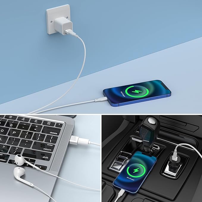 USB C Female to USB Male Adapter (4-Pack), Type C Charging Cord Connect USB A Charger for iPhone 17 16 15 14 13 12 11 Pro Max, iPad Air 5 Mini 6, Samsung Galaxy S25 S24 S23 S22 Ultra,Google Pixel 9 8