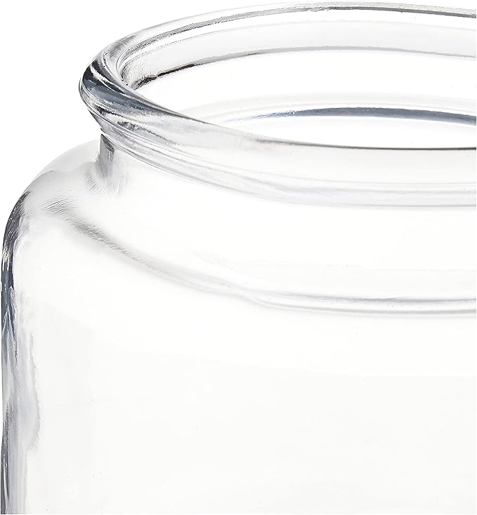 Anchor Hocking Montana Glass Jars with Fresh Sealed Lids, Black Metal, 48 oz (Set of 4) -