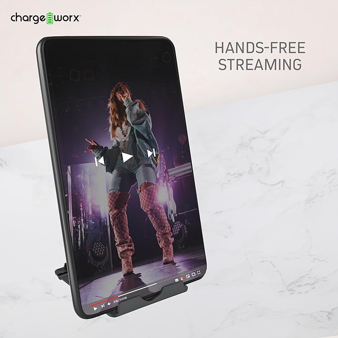 CHARGEWORX Stand for Tablets, Smartphones, 3-PK | Adjustable Mount w/ 6 Viewing Angles | Flexible Frame for Landscape, Portrait Modes | Travel Tablet Stand