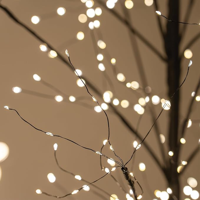 3 Ft Black Fairy Light Tree Room Décor Home Décor Black Room Decor, 270 Warm White LED Lights