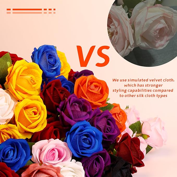 12 Pcs Artificial Rose Flowers, Silk Roses with Long Stems, Realistic Fake Roses for Wedding Centerpiece Party Home and Office DIY Decor, Pink