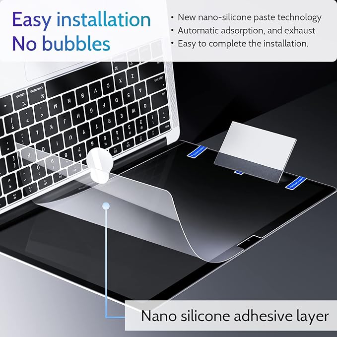 Peslv 3-Pack Anti Blue Light Screen Protector for MacBook Pro 14 Inch(2021-2025, M1, M2, M3, M4, M5), 14.2" Mac Laptop Glare Filter Uv Blocker Shield Cover Eye Protection Film