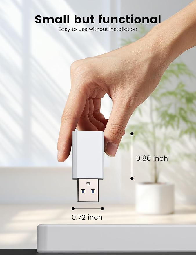MOSWAG USB C Female to USB A Male Adapter, Compatible with Apple MagSafe Watch 9/8/7/SE/Ultra, iPhone 15/14/13/12 Mini/Pro/Max, iPad, Galaxy Note, Pixel, CarPlay, Wall Plug