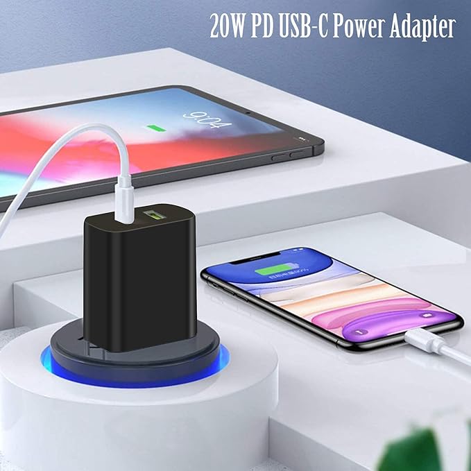 2 Pack USB C Charger Block, Dual Port Type C Wall Charger Fast Charging 20W Power Adapter Cube for iPhone 14/14 Pro/14 Pro Max/14 Plus/13/12/11, XS/XR/X, iPad, Samsung, More