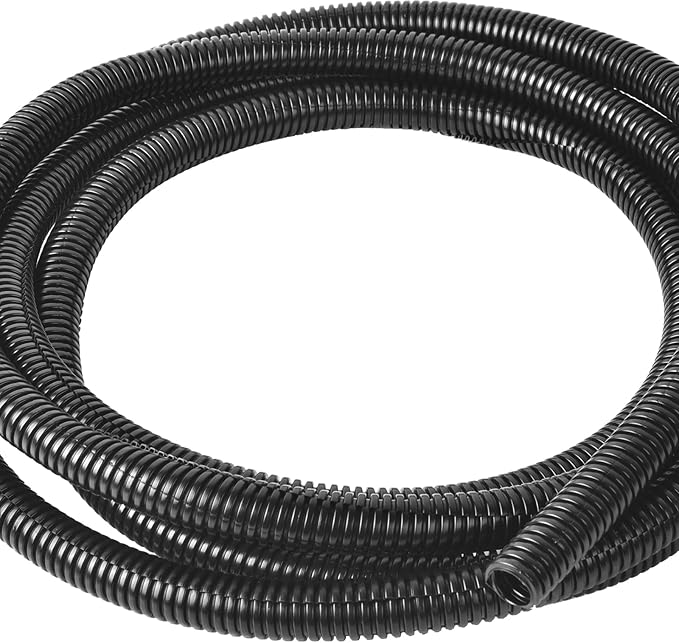 1/4 Inch Wire Loom Split Tubing - 50 ft Cord Protector Electric Wires Covers, Automotive Wire Flexible Conduit, Plastic Wire Cover