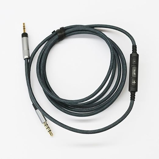 NewFantasia 3.5mm to 2.5mm Male Audio Cable Compatible with Audio Technica ATH-M50x(2.5mm Port), ATH-M40x, ATH-M70x, ATH-M60X Headphone, Remote Volume Mic Compatible with Samsung Galaxy Android Phone