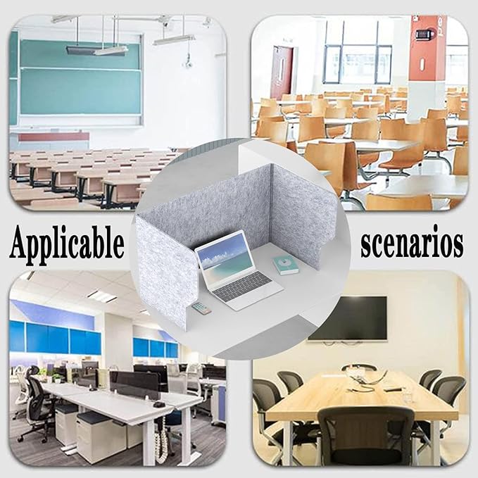 Foldable Acoustic Desk Divider Panels 2Pack Portable Soundproof Partitions Privacy Screens for Desks Ideal Schools Classrooms Offices Customizable Solutions