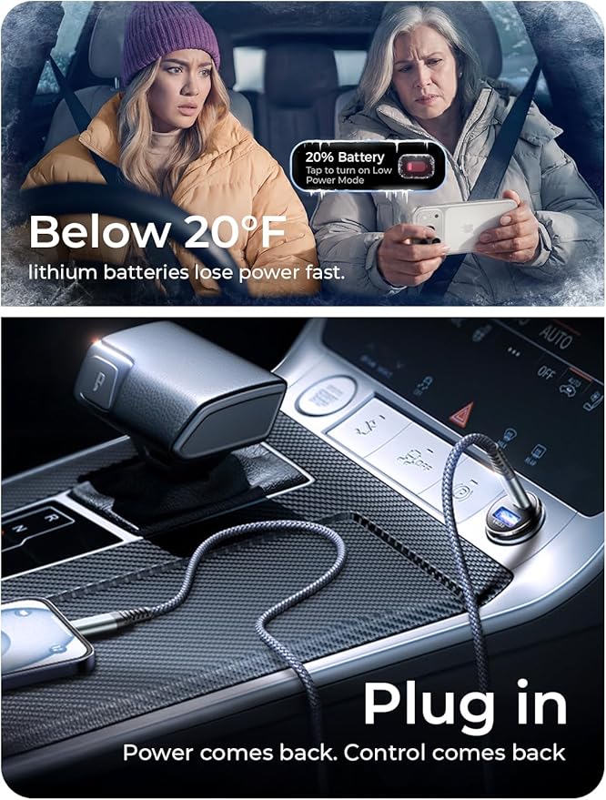 LISEN Car Charger USB C, 69W Cigarette Lighter USB Charger Adapter, Car Accessories Gifts for Men, Mini USBC Cars Fast Charging Adapter USBC Type C 12V Plug Outlet, for iPhone 17 Pro Max 16 15 14 13